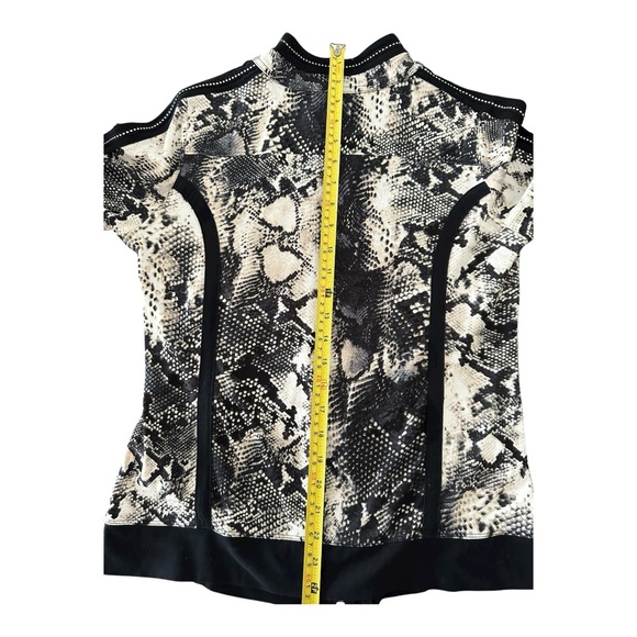 Olsen Europe snakeskin pattern zipped cardigan size S-M/8 - Picture 13 of 14